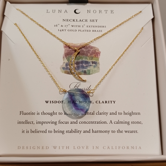 2 LUNA NORTE FLUORIDE STONE RHINESTONES 14KT GOLD - Picture 7 of 9